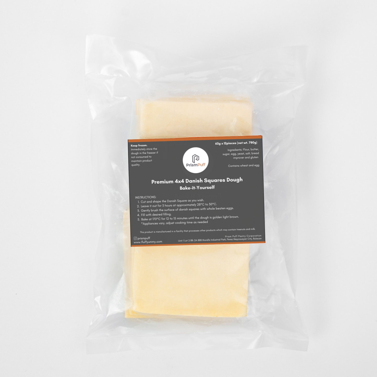 Bake-It-Yourself Premium Butter 4x4 Danish Squares (12 pcs)