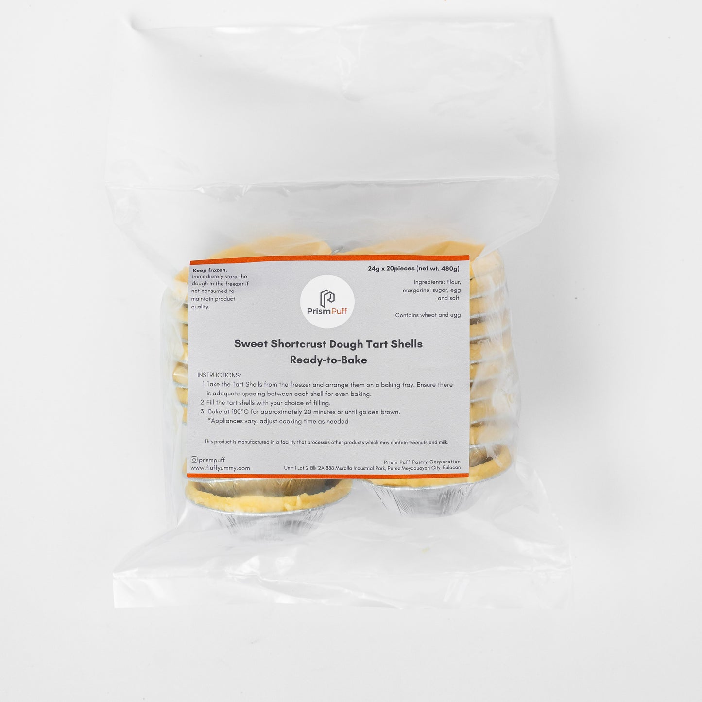 Medium Sweet Shortcrust Dough Tart Shells 20 pcs - (for Hokkaido Baked Cheese Tarts)