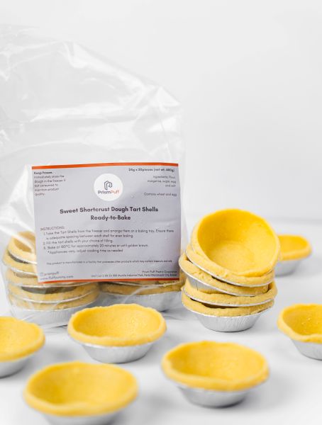 Medium Sweet Shortcrust Dough Tart Shells 20 pcs - (for Hokkaido Baked Cheese Tarts)