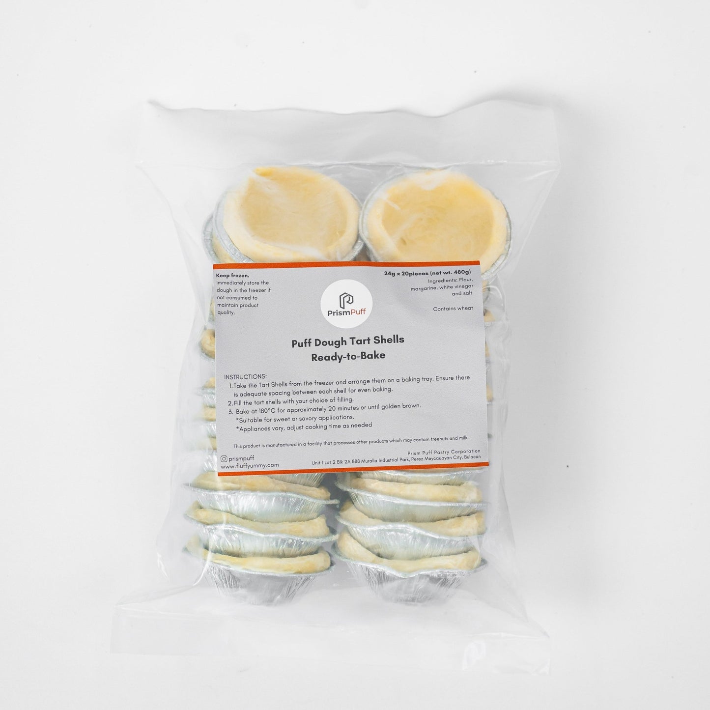 LIMITED OFFER: Medium Puff Pastry Dough Tart Shells 20 pcs - Egg Tart - Fluffyummy Gastrogroup