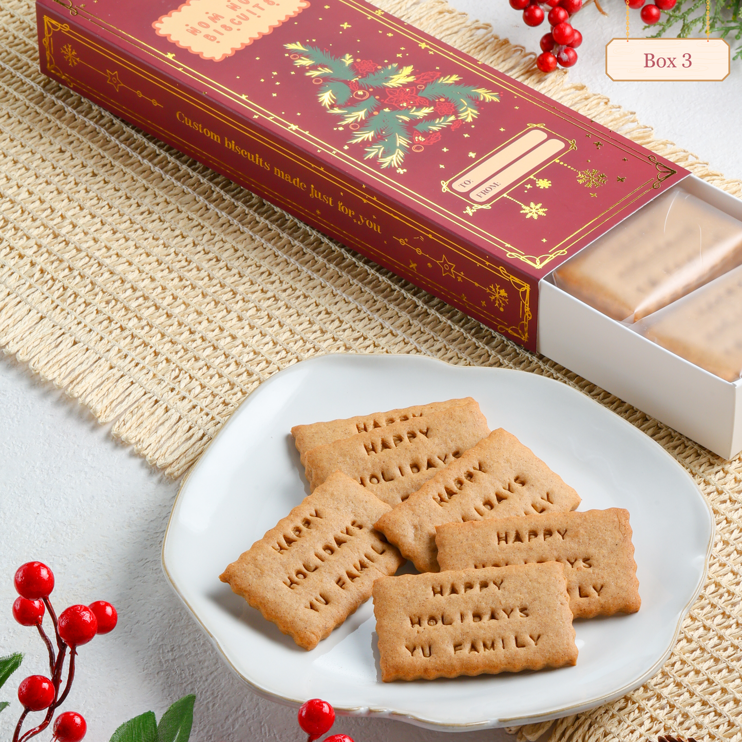 Limited Edition Holiday Box Nomnom Biscuits - Bundle of 5