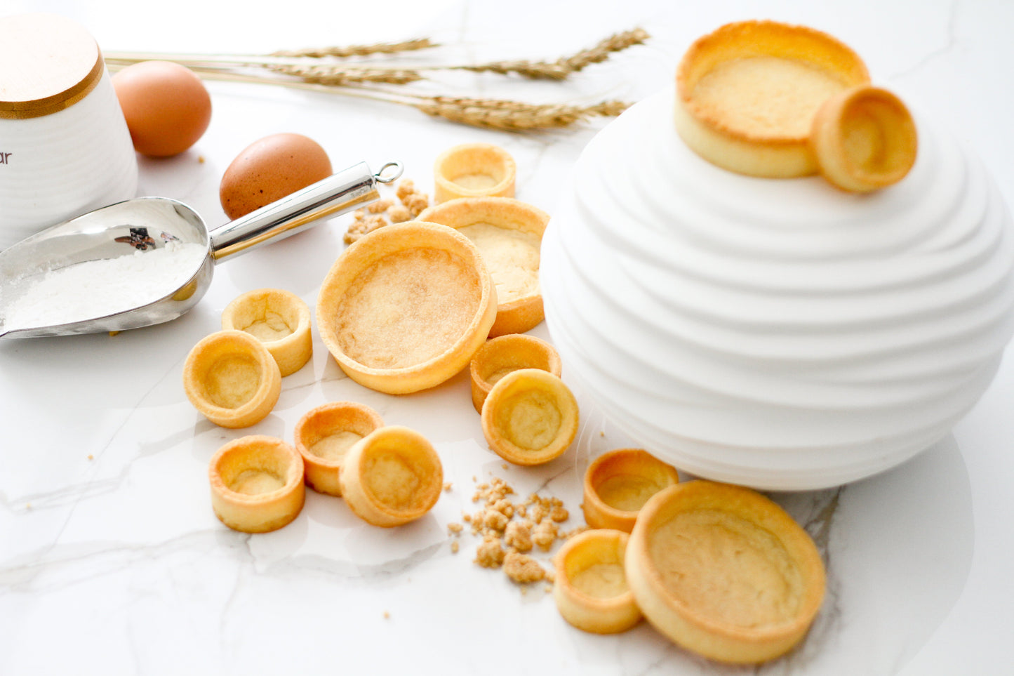 Individual Plain Sweet Tart Shells (30 pcs per tray)