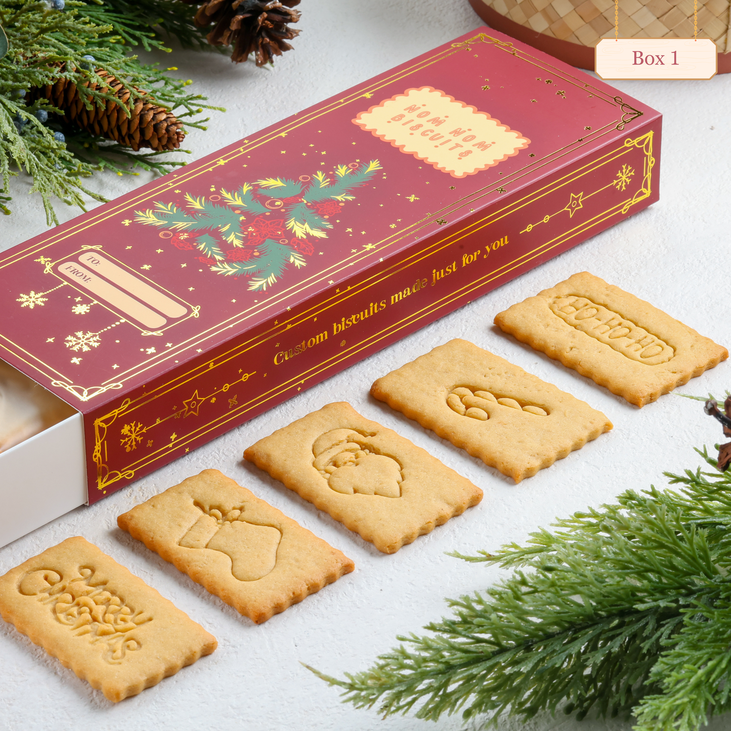 Limited Edition Holiday Box Nomnom Biscuits - Bundle of 5