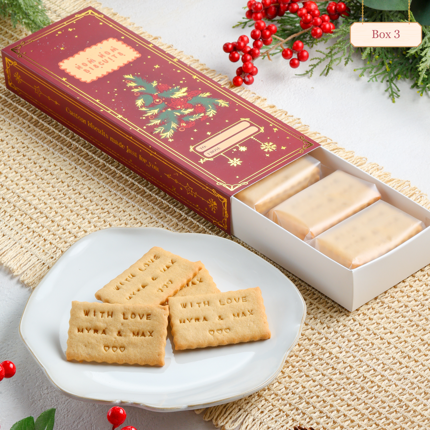 Limited Edition Holiday Box Nomnom Biscuits - Bundle of 5