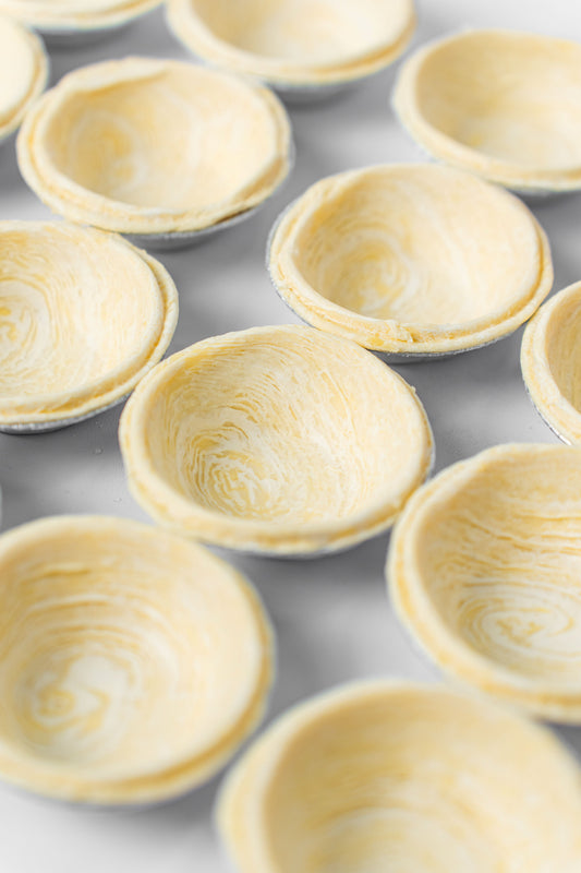 LIMITED OFFER: Medium Puff Pastry Dough Tart Shells 20 pcs - Egg Tart