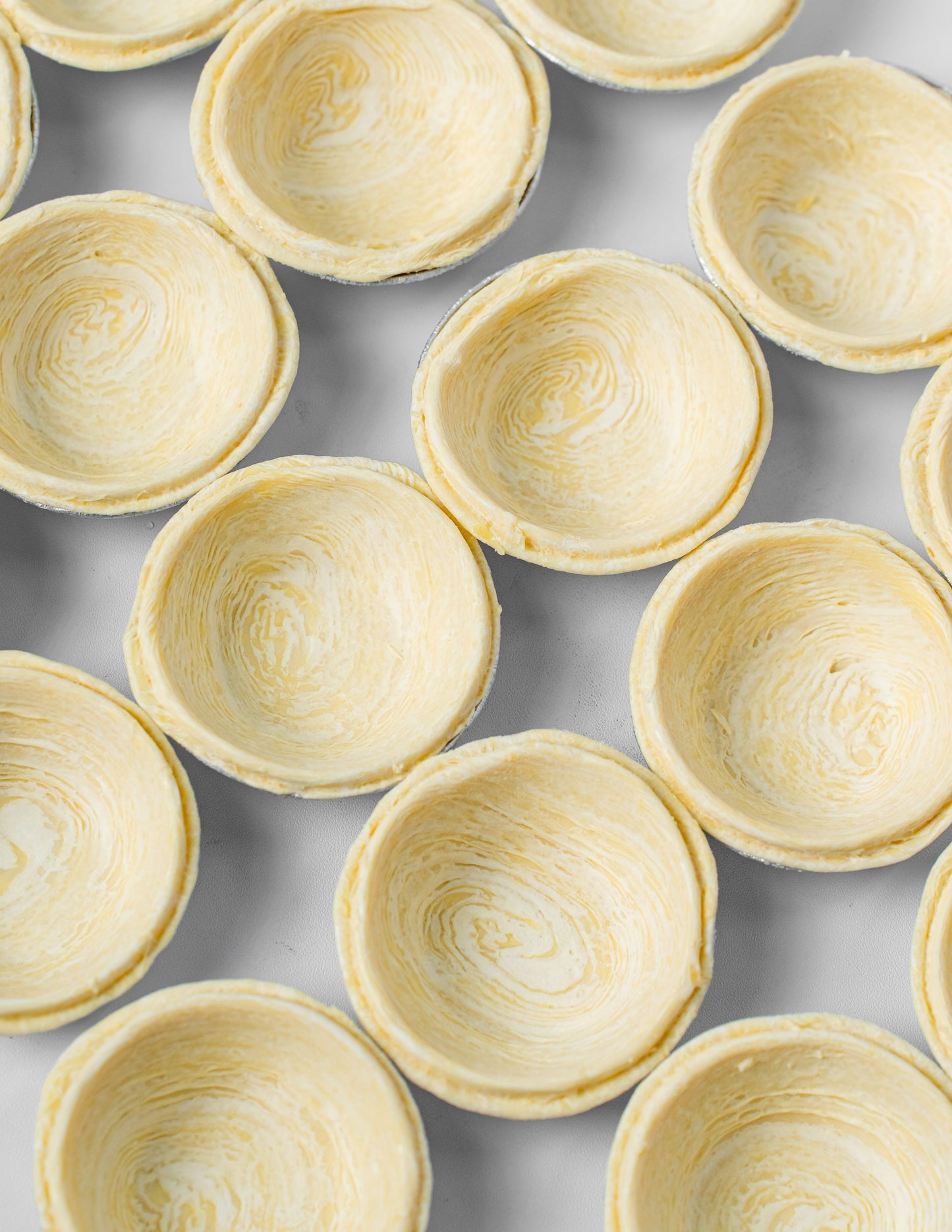 Medium Puff Pastry Dough Tart Shells 20 pcs -  (for Portuguese Egg Tarts)