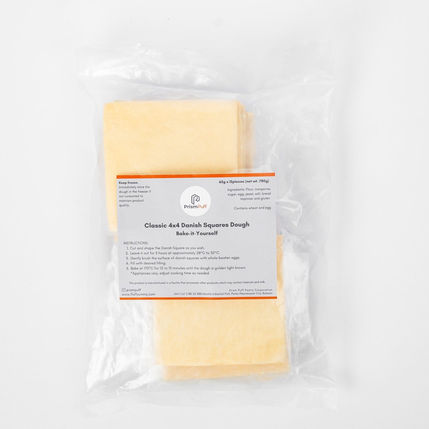 Bake - It - Yourself Classic Margarine 4x4 Danish Squares (12 pcs) - Fluffyummy Gastrogroup