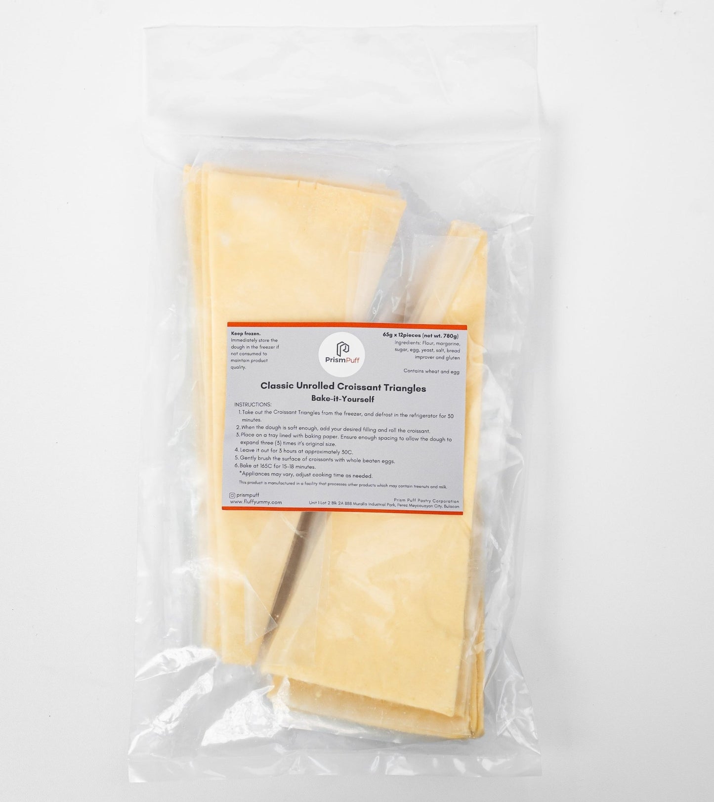 Bake - it - Yourself Classic Margarine Unrolled Croissant Triangles (12pcs) - Fluffyummy Gastrogroup