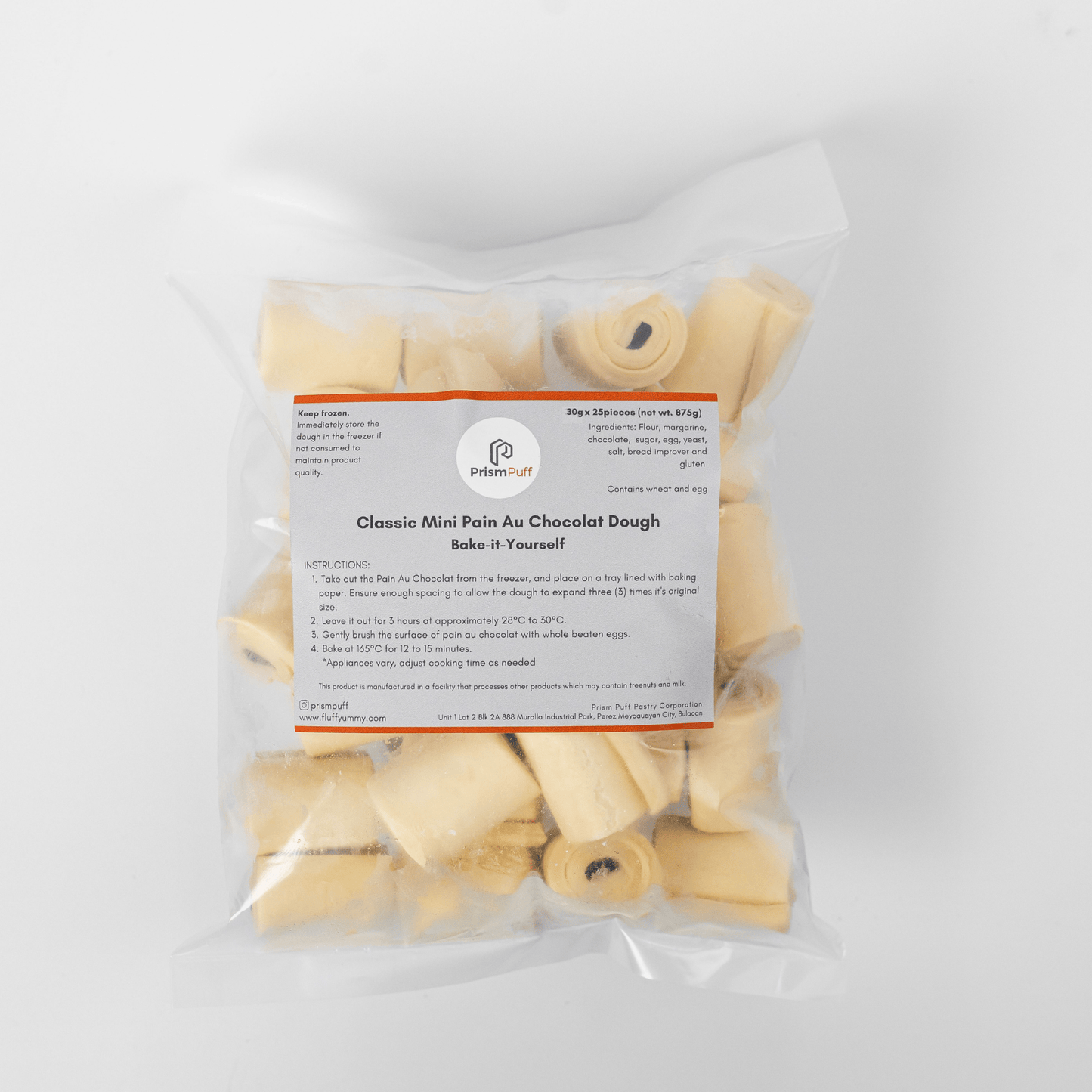 Bake - it - Yourself Frozen Classic Margarine Mini Pain Au Chocolat (25 pcs) - Fluffyummy Gastrogroup