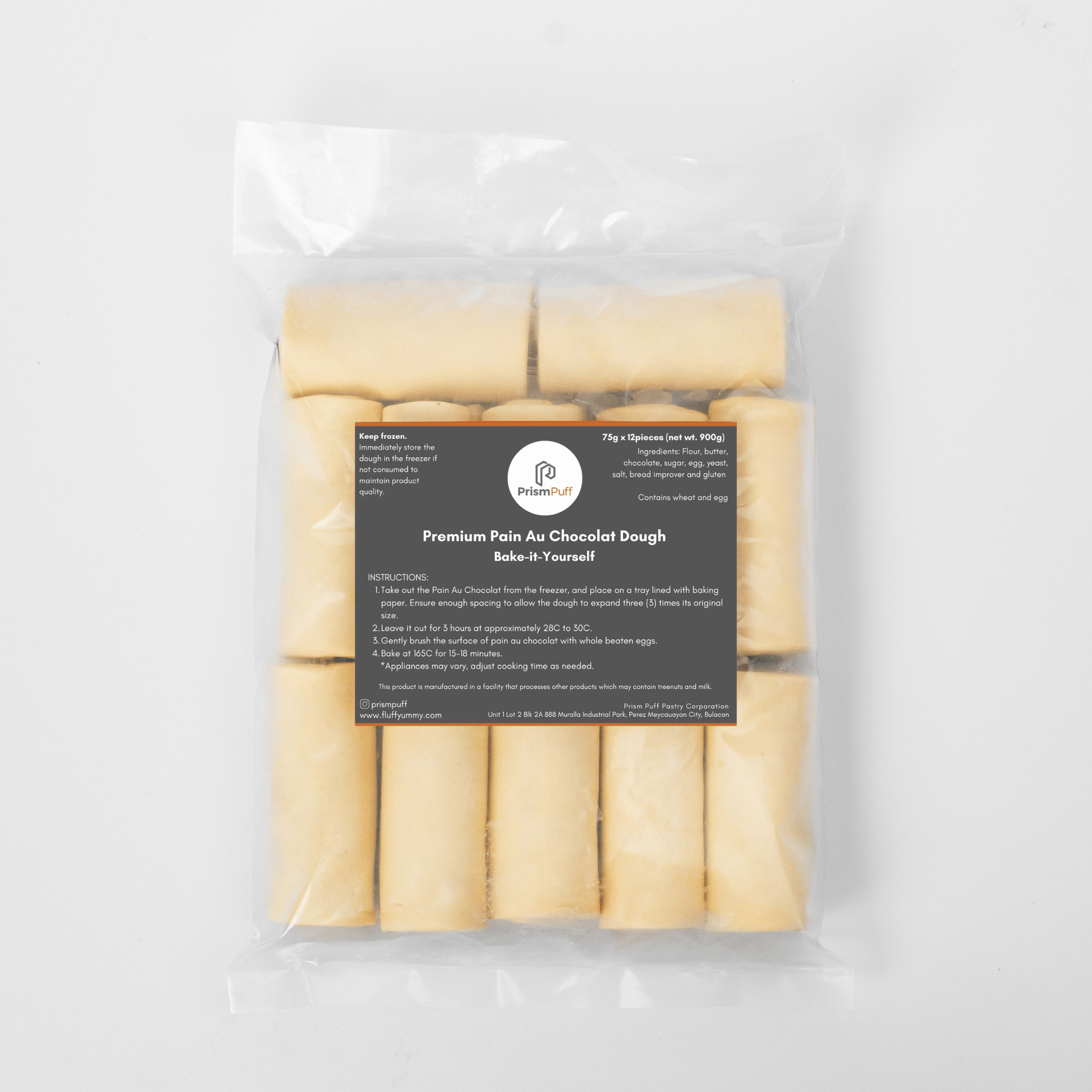 Bake - it - Yourself Frozen Premium Butter Pain Au Chocolat (12 pcs) - Fluffyummy Gastrogroup