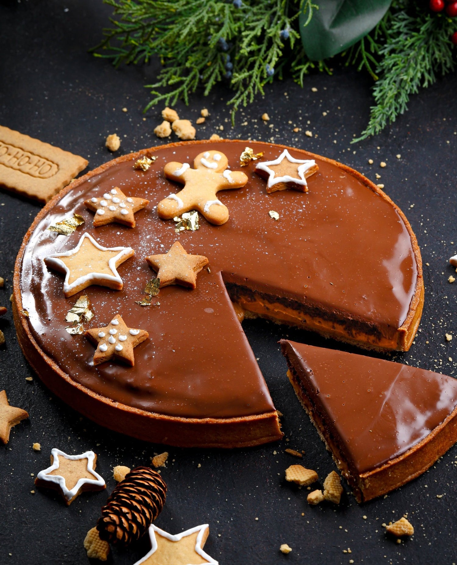 Gingerbread Chocolate Tart - Fluffyummy Gastrogroup