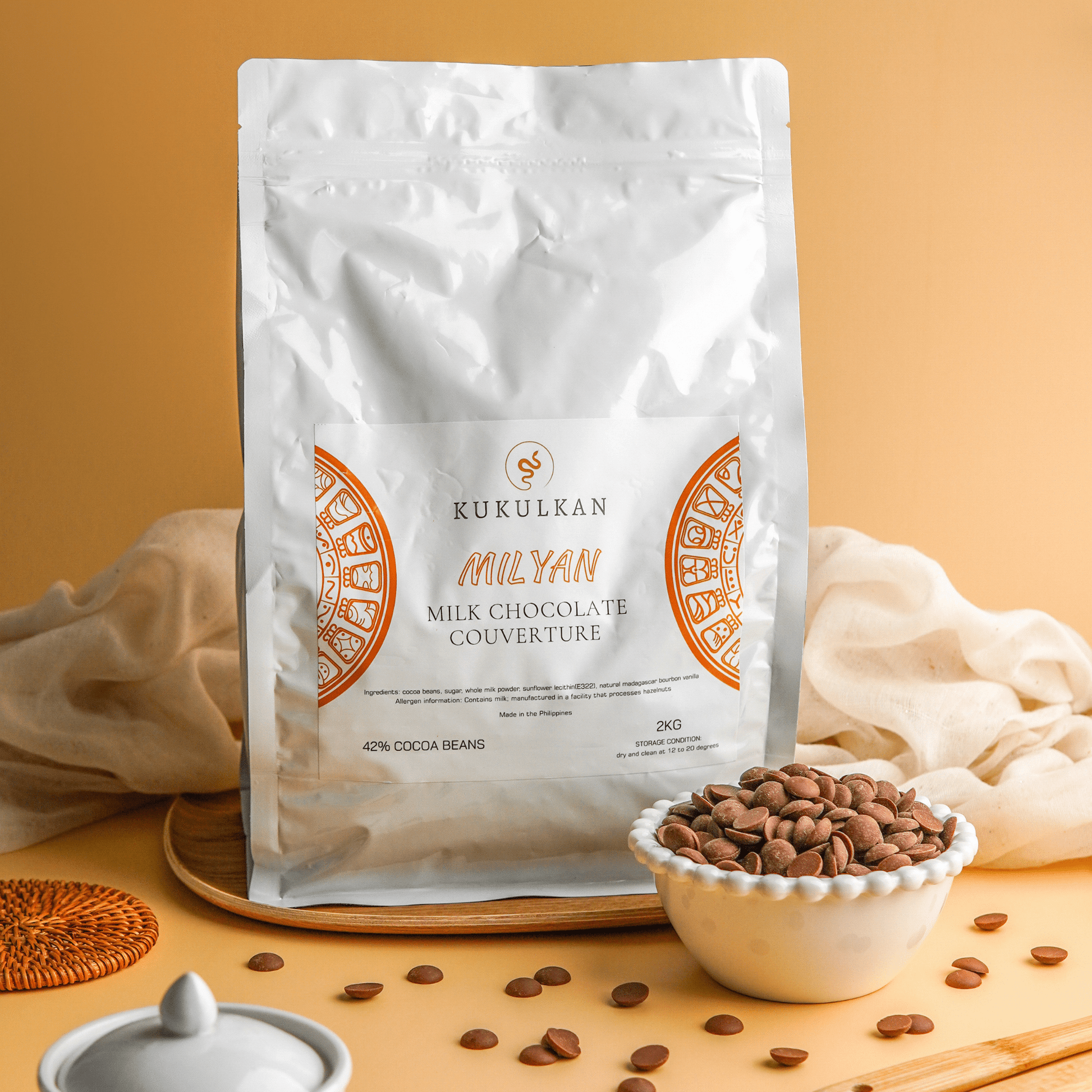 Kukulkan Milyan Milk Couverture 42% (2kg) - Fluffyummy Gastrogroup