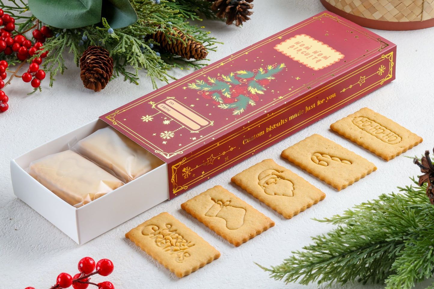 Limited Edition Holiday Box Nomnom Biscuits - Bundle of 5 - Fluffyummy Gastrogroup