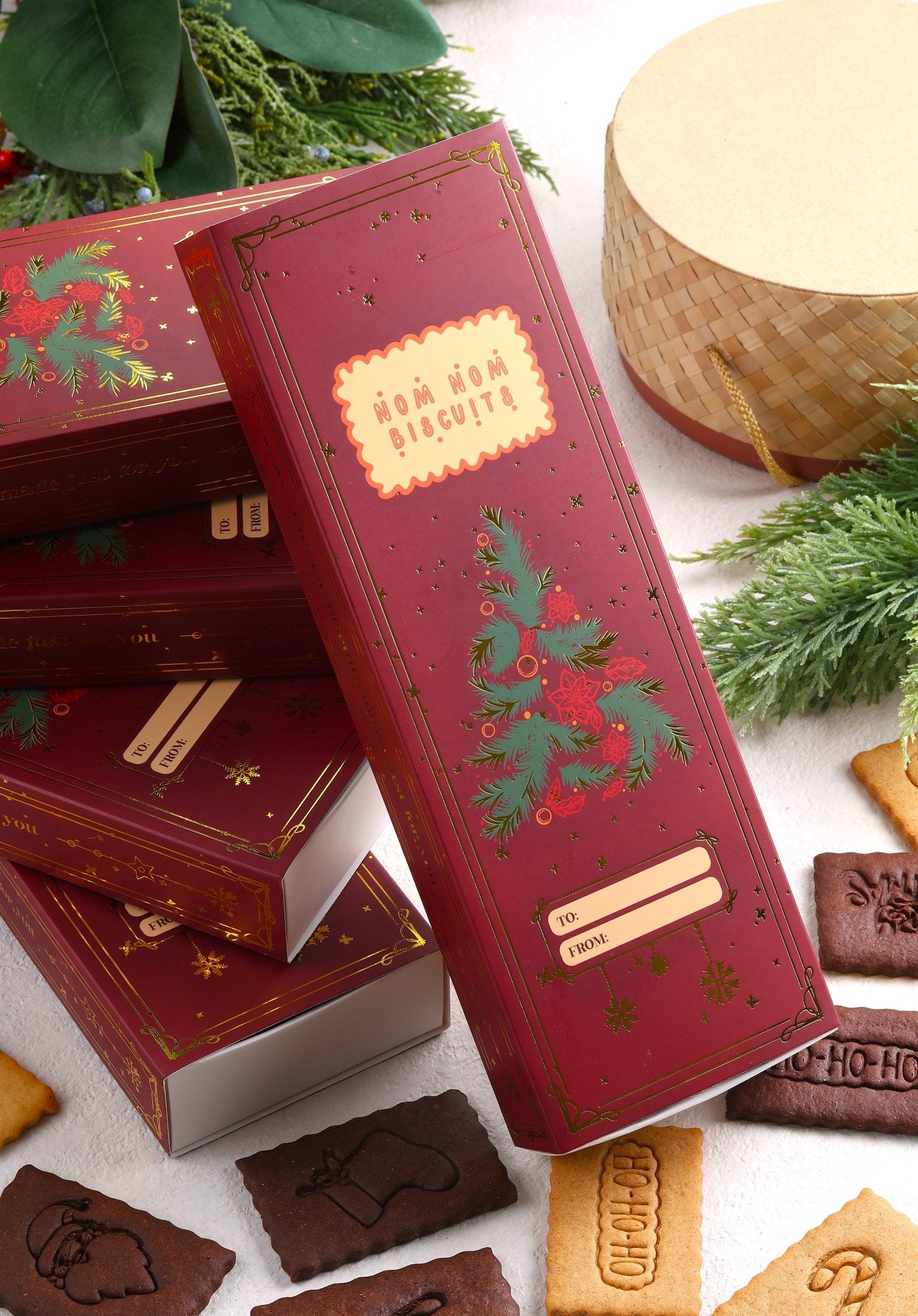 Limited Edition Holiday Box Nomnom Biscuits - Bundle of 5 - Fluffyummy Gastrogroup