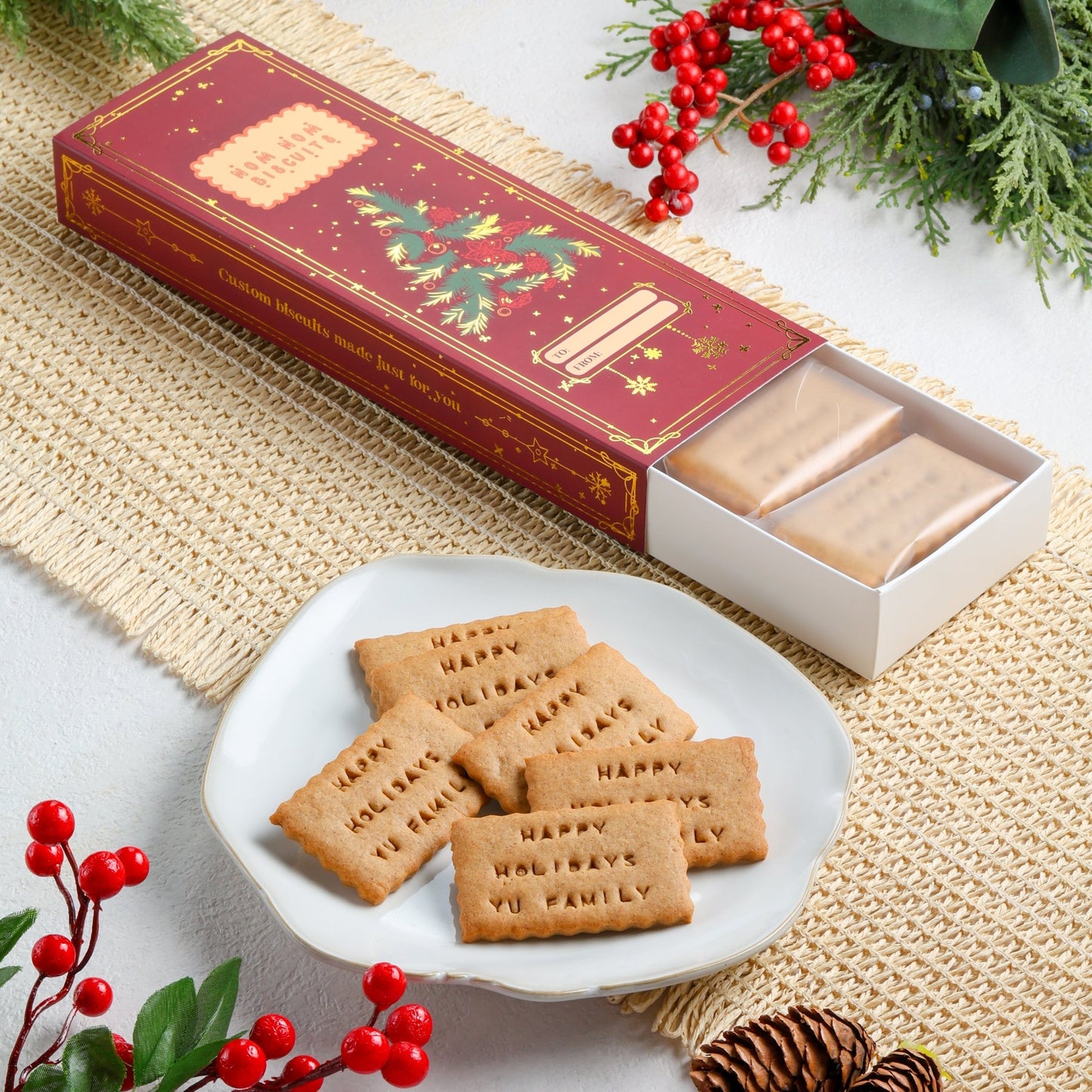 Limited Edition Holiday Box Nomnom Biscuits - Bundle of 5 - Fluffyummy Gastrogroup