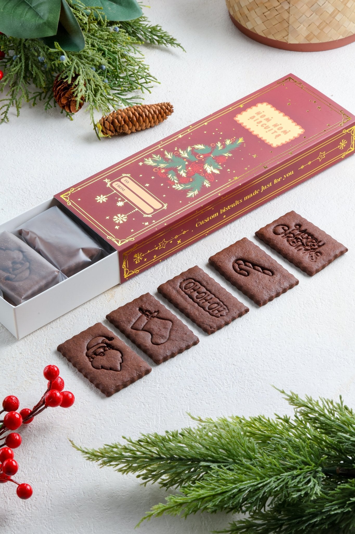 Limited Edition Holiday Box Nomnom Biscuits - Bundle of 5 - Fluffyummy Gastrogroup