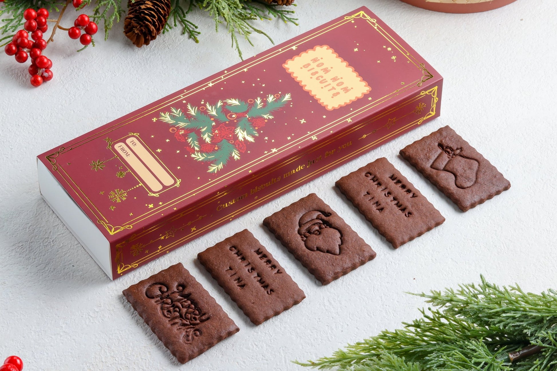 Limited Edition Holiday Box Nomnom Biscuits - Bundle of 5 - Fluffyummy Gastrogroup