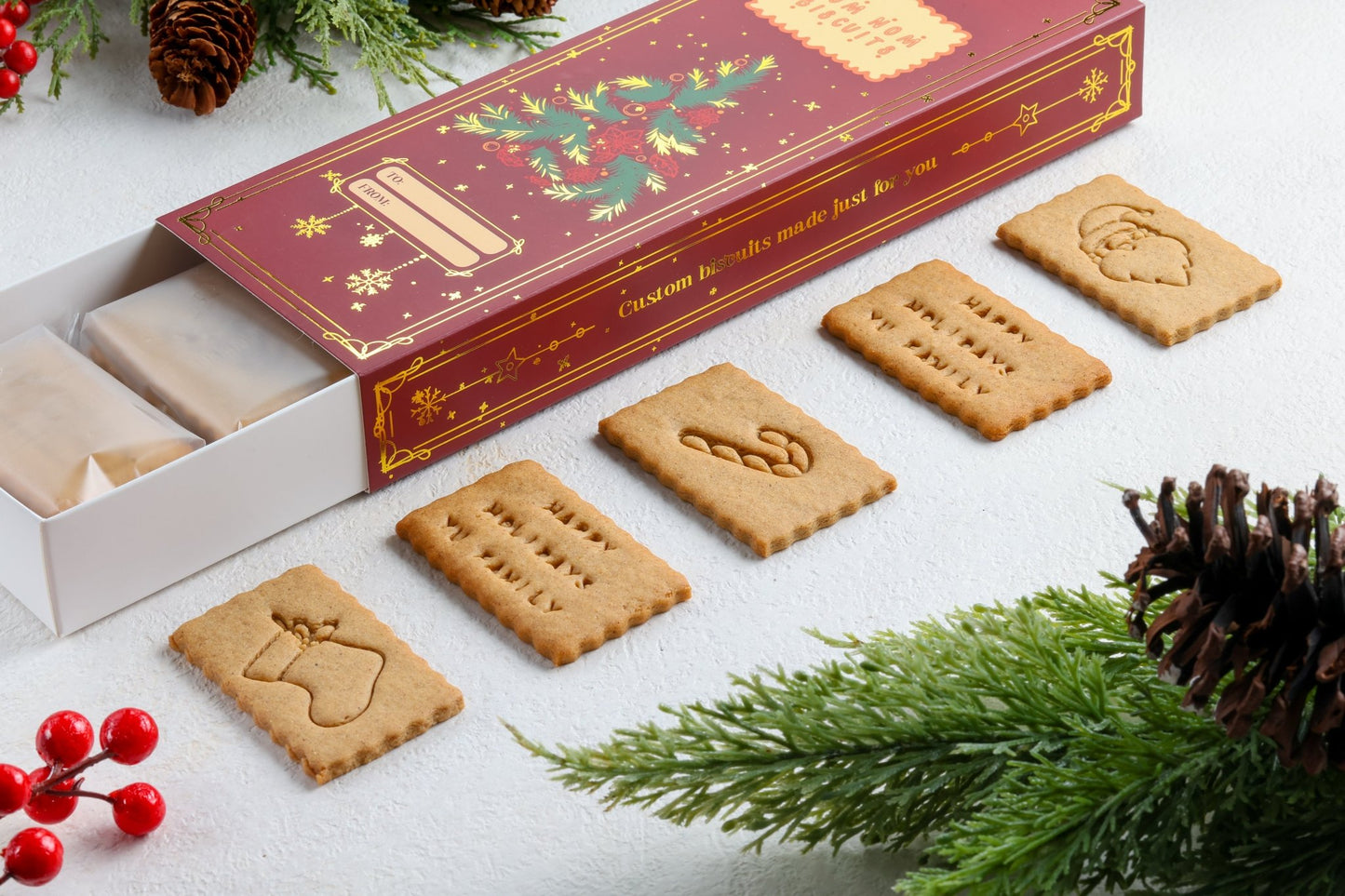 Limited Edition Holiday Box Nomnom Biscuits - Bundle of 5 - Fluffyummy Gastrogroup