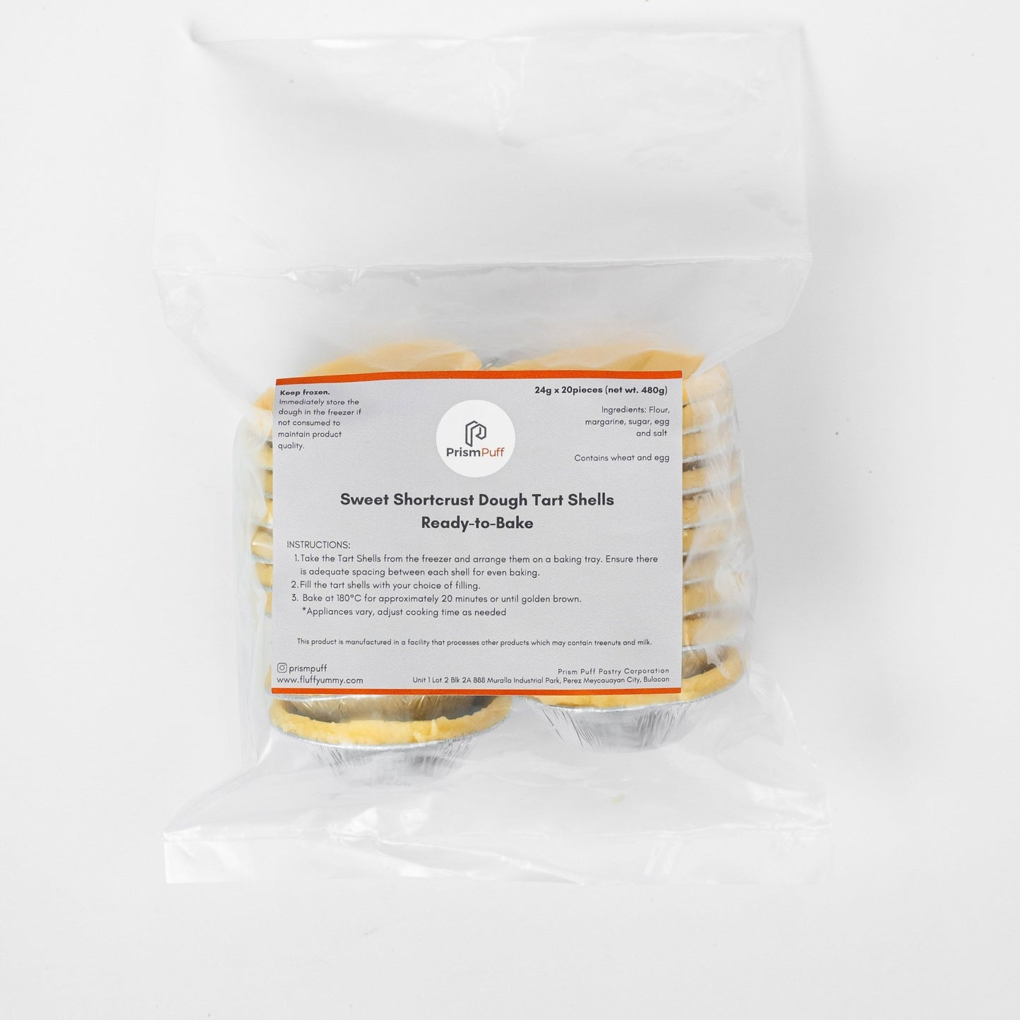 Medium Sweet Shortcrust Dough Tart Shells 20 pcs - (for Hokkaido Baked Cheese Tarts) - Fluffyummy Gastrogroup