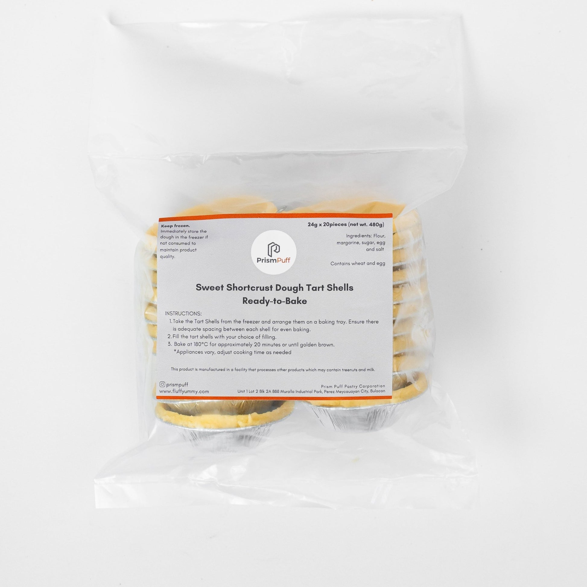 Medium Sweet Shortcrust Dough Tart Shells 20 pcs - (for Hokkaido Baked Cheese Tarts) - Fluffyummy Gastrogroup