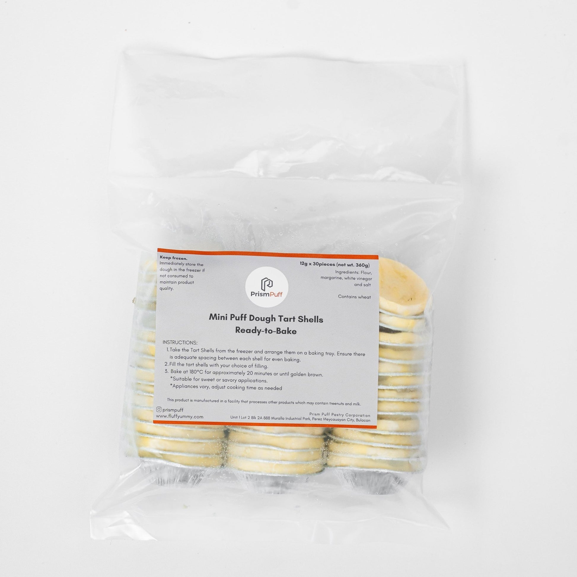 Mini Puff Pastry Dough 40 pcs - (for Portuguese Egg Tarts) - Fluffyummy Gastrogroup