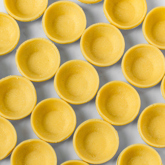 Mini Sweet Shortcrust Dough Tart Shells 40 pcs - (for Hokkaido Baked Cheese Tarts) - Fluffyummy Gastrogroup