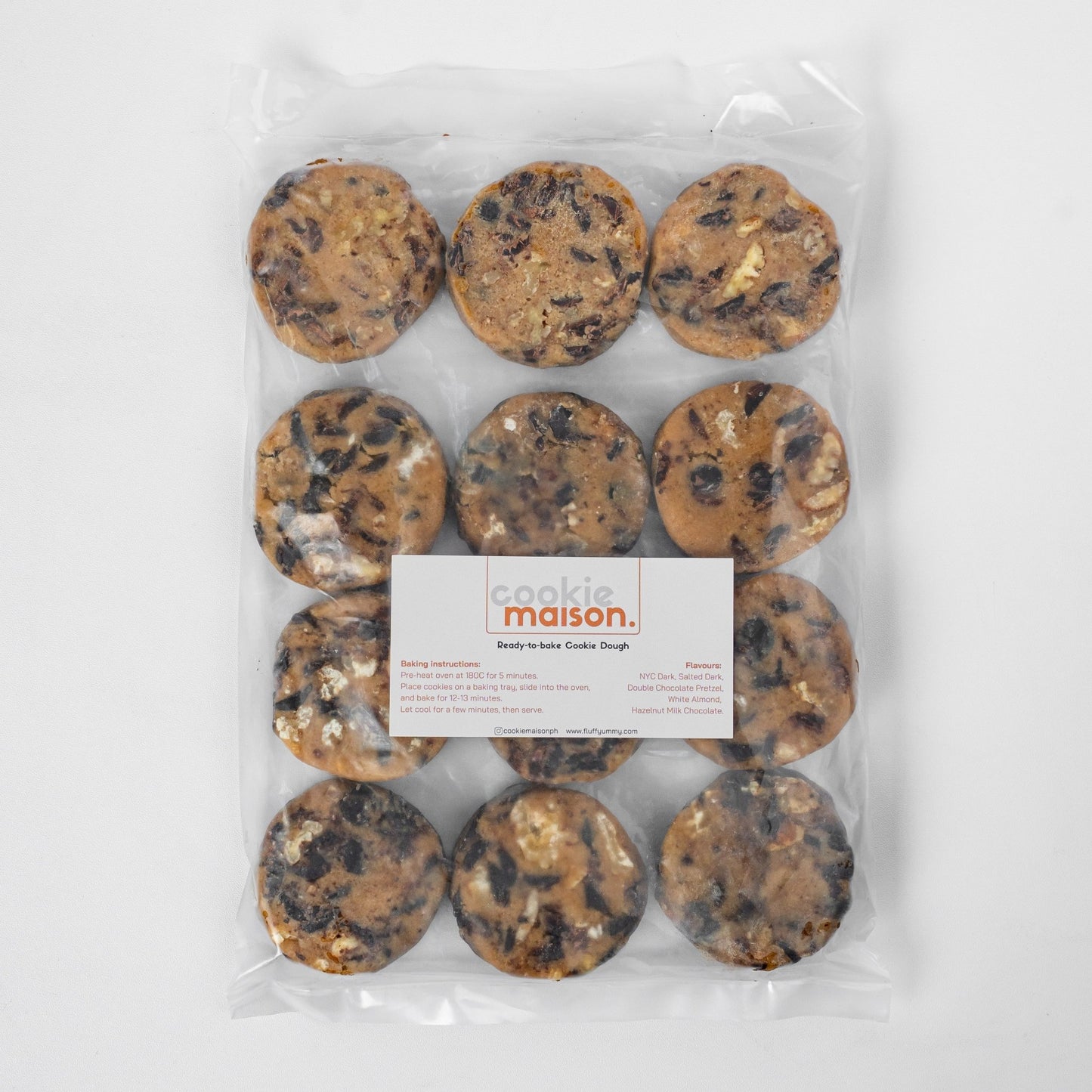 NYC Dark Frozen Cookie Dough (12pcs) - Fluffyummy Gastrogroup