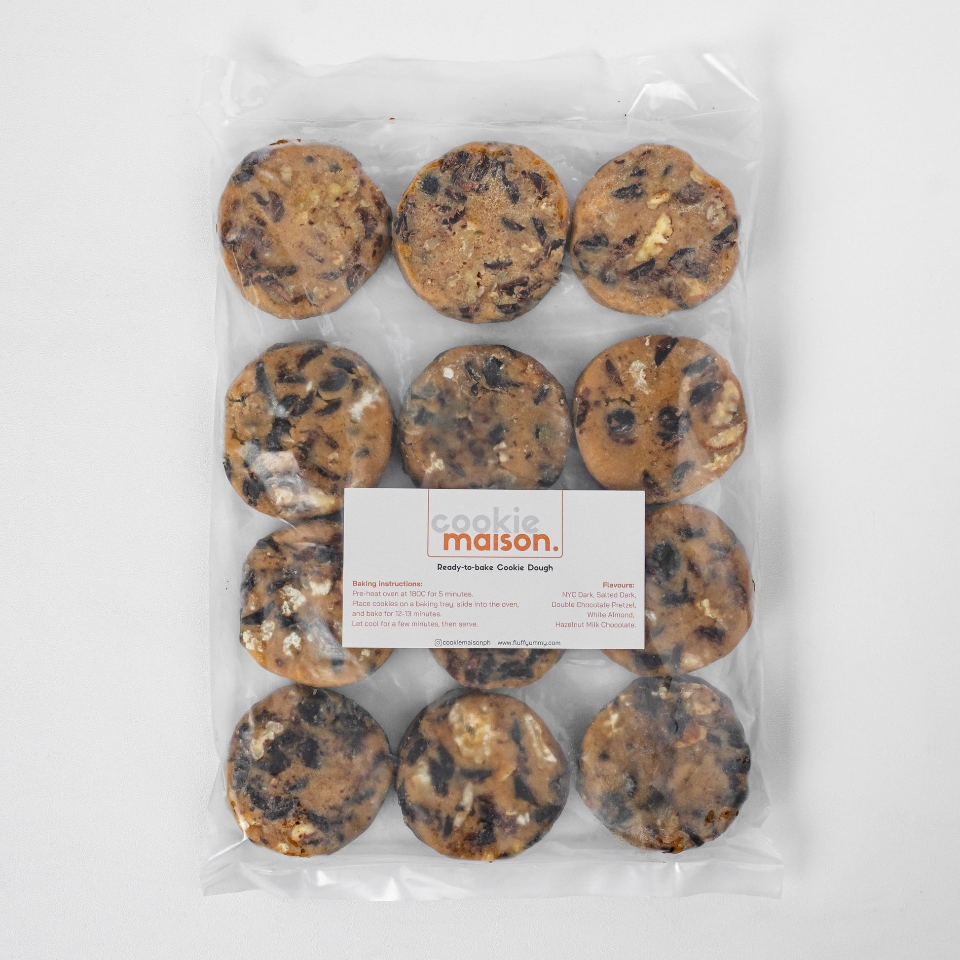 NYC Dark Frozen Cookie Dough (12pcs) - Fluffyummy Gastrogroup