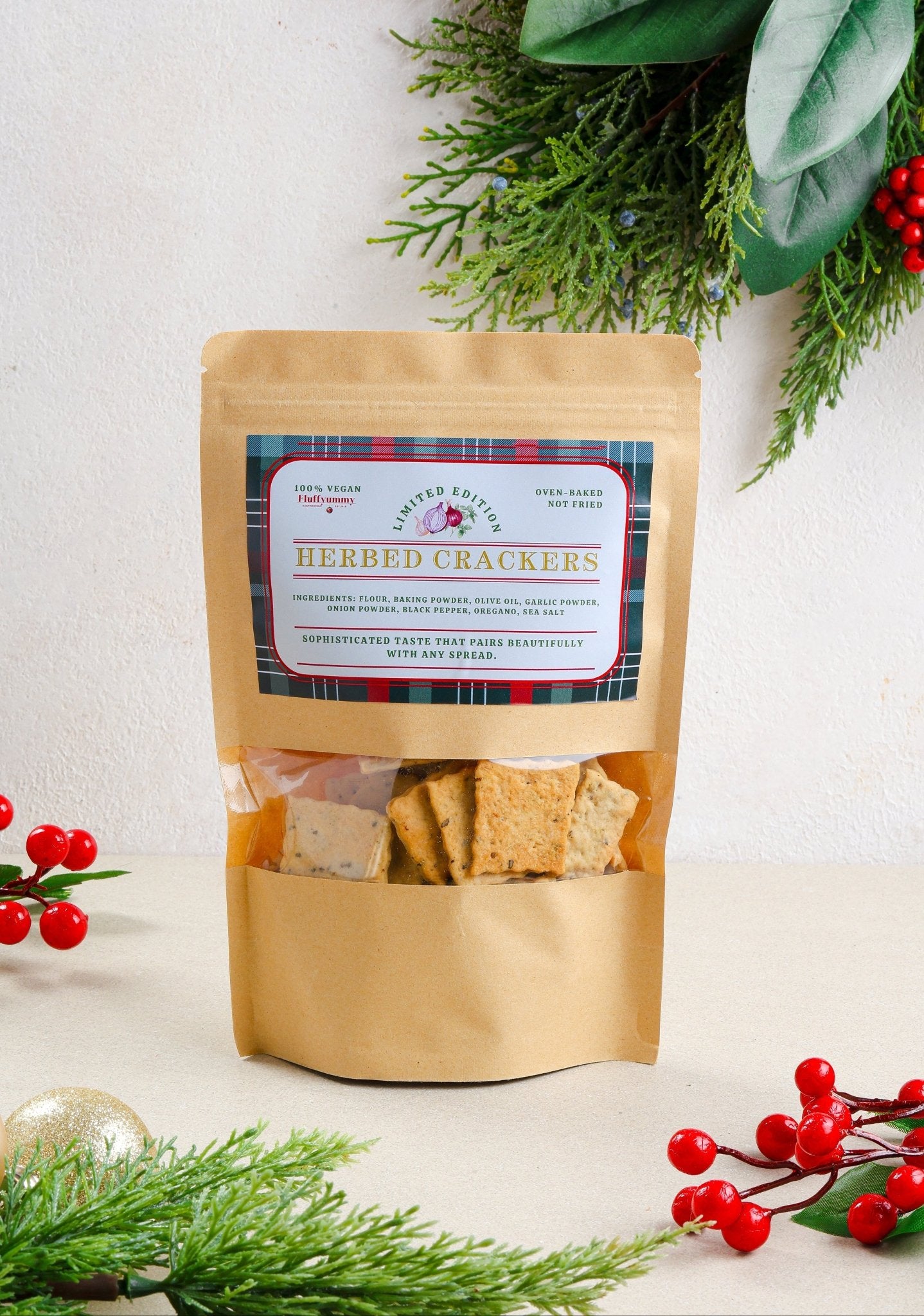 Vegan Herbed Crackers - Fluffyummy Gastrogroup