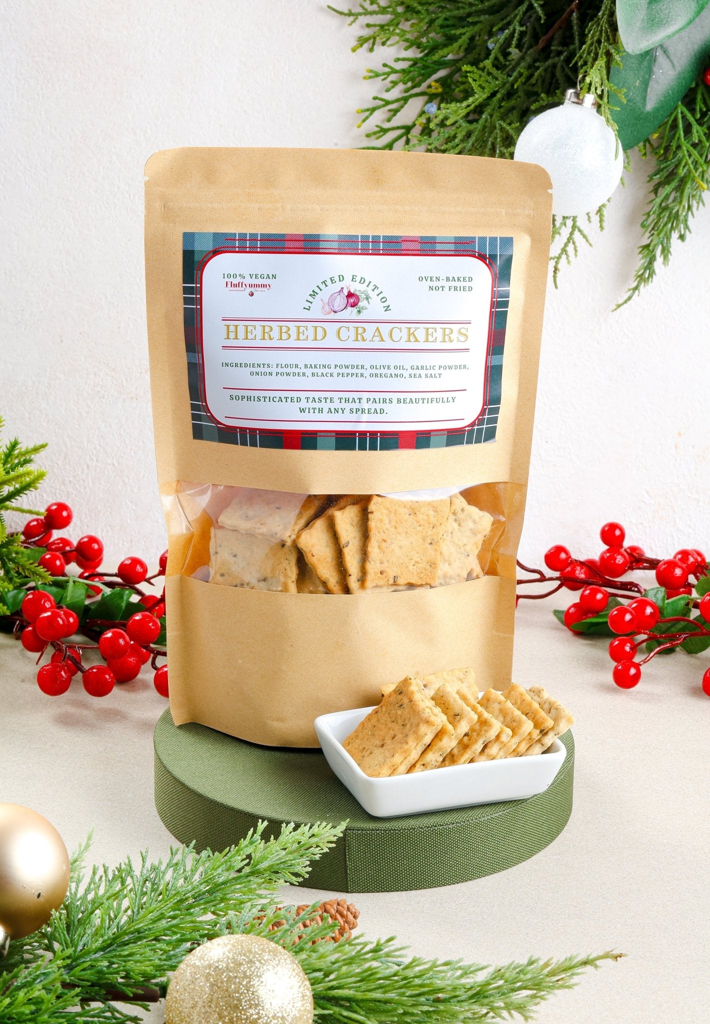 Vegan Herbed Crackers - Fluffyummy Gastrogroup